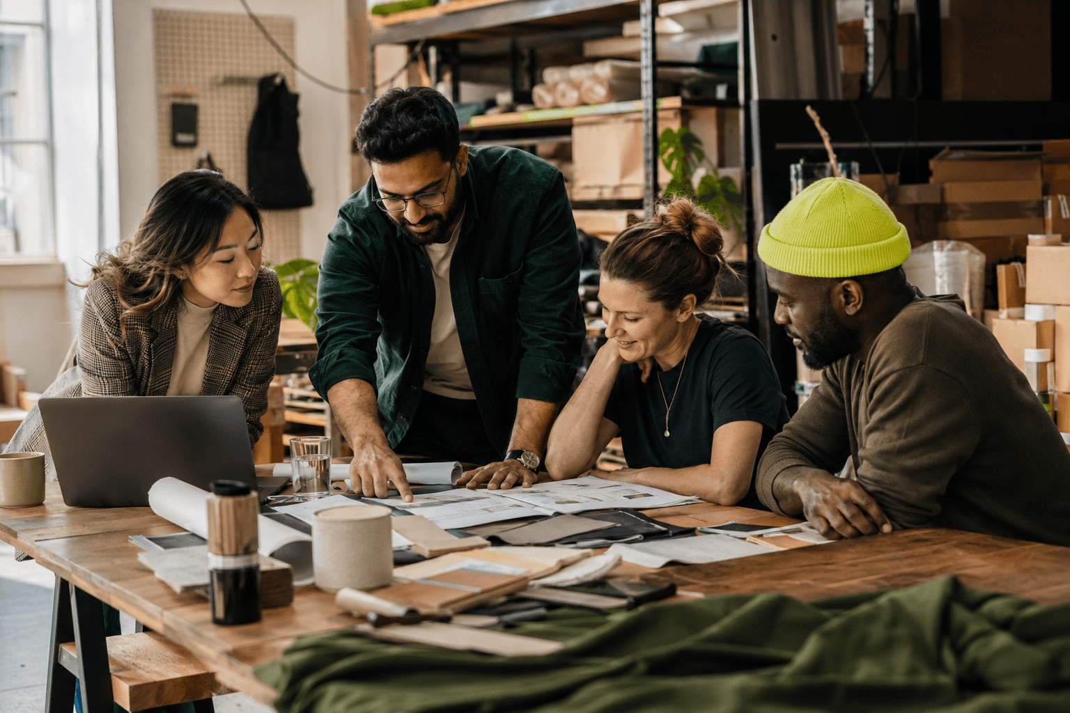 Business owners reviewing a growth plan together